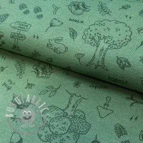 Tessuto decorativo premium Wander woods doodle