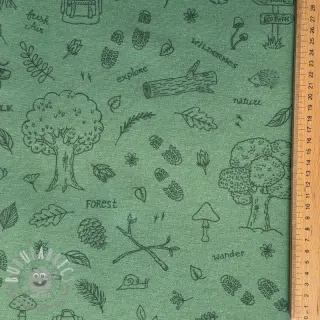 Tessuto decorativo premium Wander woods doodle