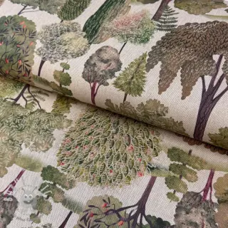 Tessuto decorativo Linenlook Wandering tree wood digital print