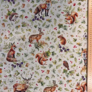 Tessuto decorativo Linenlook Animal forest dream digital print