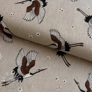 Tessuto decorativo Linenlook Crane blossom sky