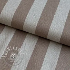 Tessuto decorativo Linenlook Joyful basic stripe taupe