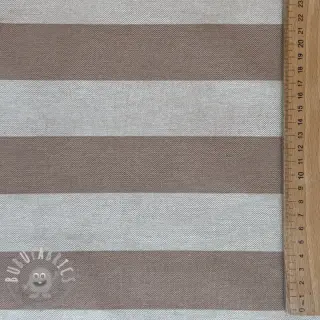 Tessuto decorativo Linenlook Joyful basic stripe taupe