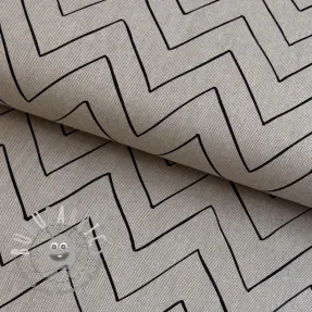 Tessuto decorativo Linenlook Freehand zigzag lines