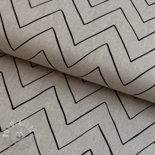 Tessuto decorativo Linenlook Freehand zigzag lines