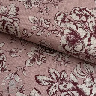 Tessuto decorativo Linenlook Elegant rose bloom wine