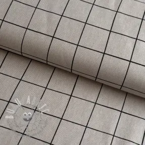 Tessuto decorativo Linenlook Freehand grid lines