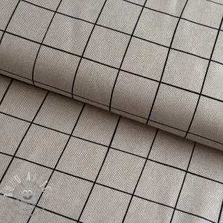 Tessuto decorativo Linenlook Freehand grid lines