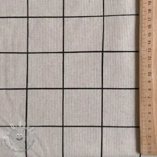 Tessuto decorativo Linenlook Freehand grid lines