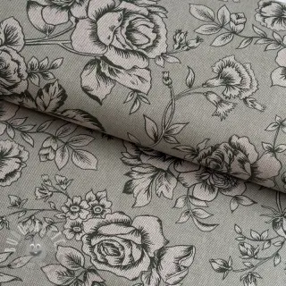 Tessuto decorativo Linenlook Elegant rose bloom army