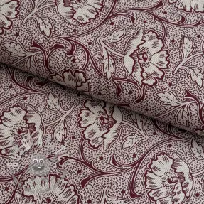 Tessuto decorativo Linenlook Bloomy art craft wine