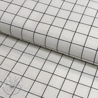 Tessuto decorativo premium Perfect grid lines black