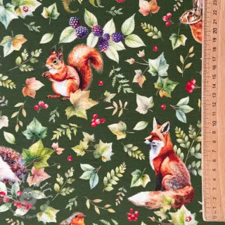 Tessuto decorativo premium Animal forest dream army digital print