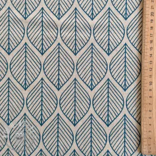 Tessuto decorativo Linenlook Leaf line minimalist denim