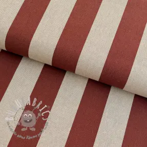 Tessuto decorativo Linenlook Joyful basic stripe terra