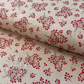 Tessuto decorativo Linenlook Winter berry bloom