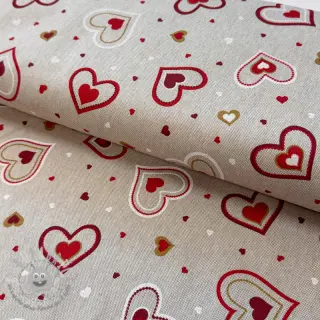 Tessuto decorativo Linenlook Sweet heart joy