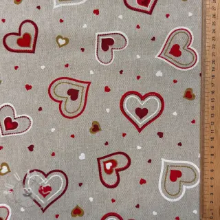 Tessuto decorativo Linenlook Sweet heart joy