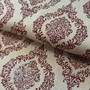 Tessuto decorativo Linenlook Baroque damask charm wine