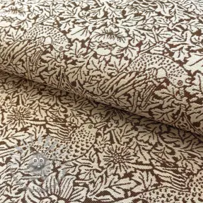 Tessuto decorativo GOBELIN premium Anemone art craft brown
