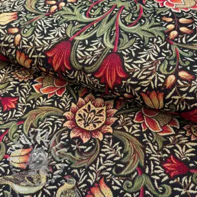 Tessuto decorativo GOBELIN premium Ornate art craft black