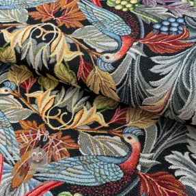 Tessuto decorativo GOBELIN premium Leafy paradise bird