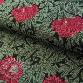 Tessuto decorativo GOBELIN premium Poppy art craft black