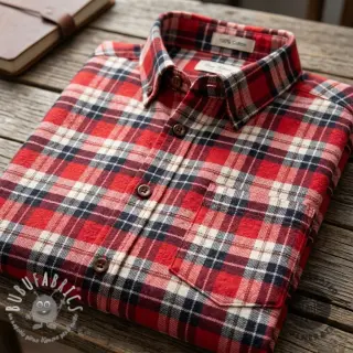 Tessuto di cotone FLANEL YARN DYED BRUSHED CHECK design I