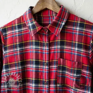 Tessuto di cotone FLANEL YARN DYED BRUSHED CHECK design E