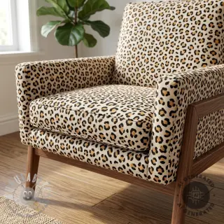 Tessuto decorativo Linenlook Leopard animal small