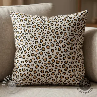 Tessuto decorativo Linenlook Leopard animal small