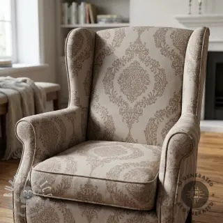 Tessuto decorativo Linenlook Baroque damask charm taupe