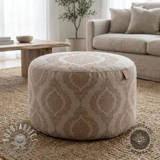 Tessuto decorativo Linenlook Baroque damask charm taupe
