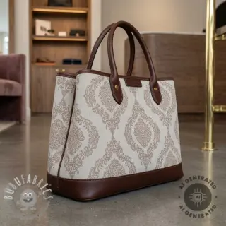 Tessuto decorativo Linenlook Baroque damask charm taupe