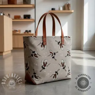 Tessuto decorativo Linenlook Crane blossom sky