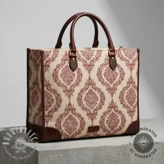 Tessuto decorativo Linenlook Baroque damask charm wine
