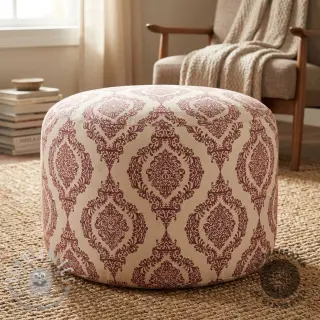 Tessuto decorativo Linenlook Baroque damask charm wine
