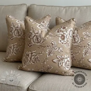 Tessuto decorativo Linenlook Elegant rose bloom yellow