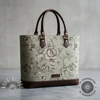 Tessuto decorativo Linenlook Elegant rose bloom army
