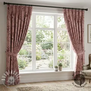 Tessuto decorativo Linenlook Elegant rose bloom wine