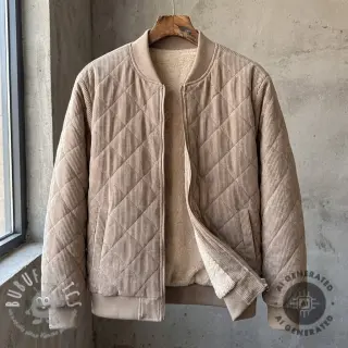 Velluto a coste QUILT champagne