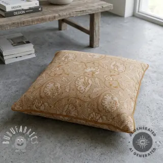 Tessuto decorativo Linenlook Bloomy art craft yellow