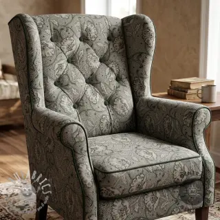Tessuto decorativo Linenlook Bloomy art craft army