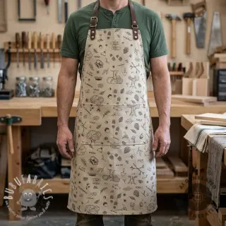 Tessuto decorativo Linenlook Wander woods doodle