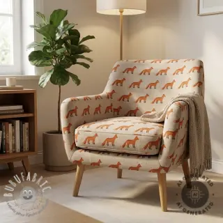 Tessuto decorativo Linenlook Fox parade line