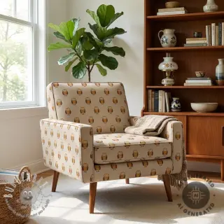 Tessuto decorativo Linenlook Night owl nap