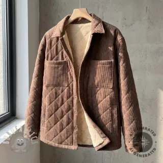 Velluto a coste QUILT brown