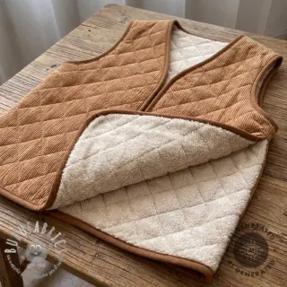 Velluto a coste QUILT light brown