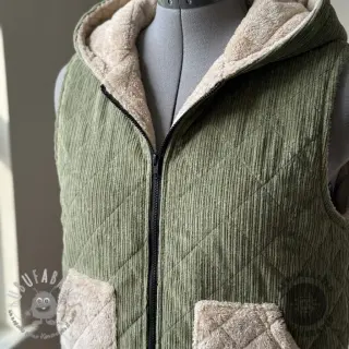 Velluto a coste QUILT khaki