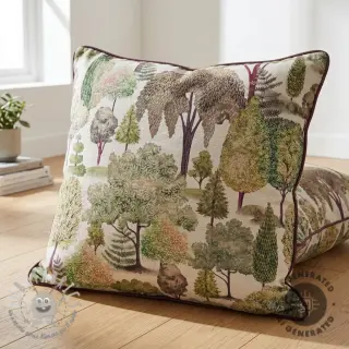 Tessuto decorativo Linenlook Wandering tree wood digital print